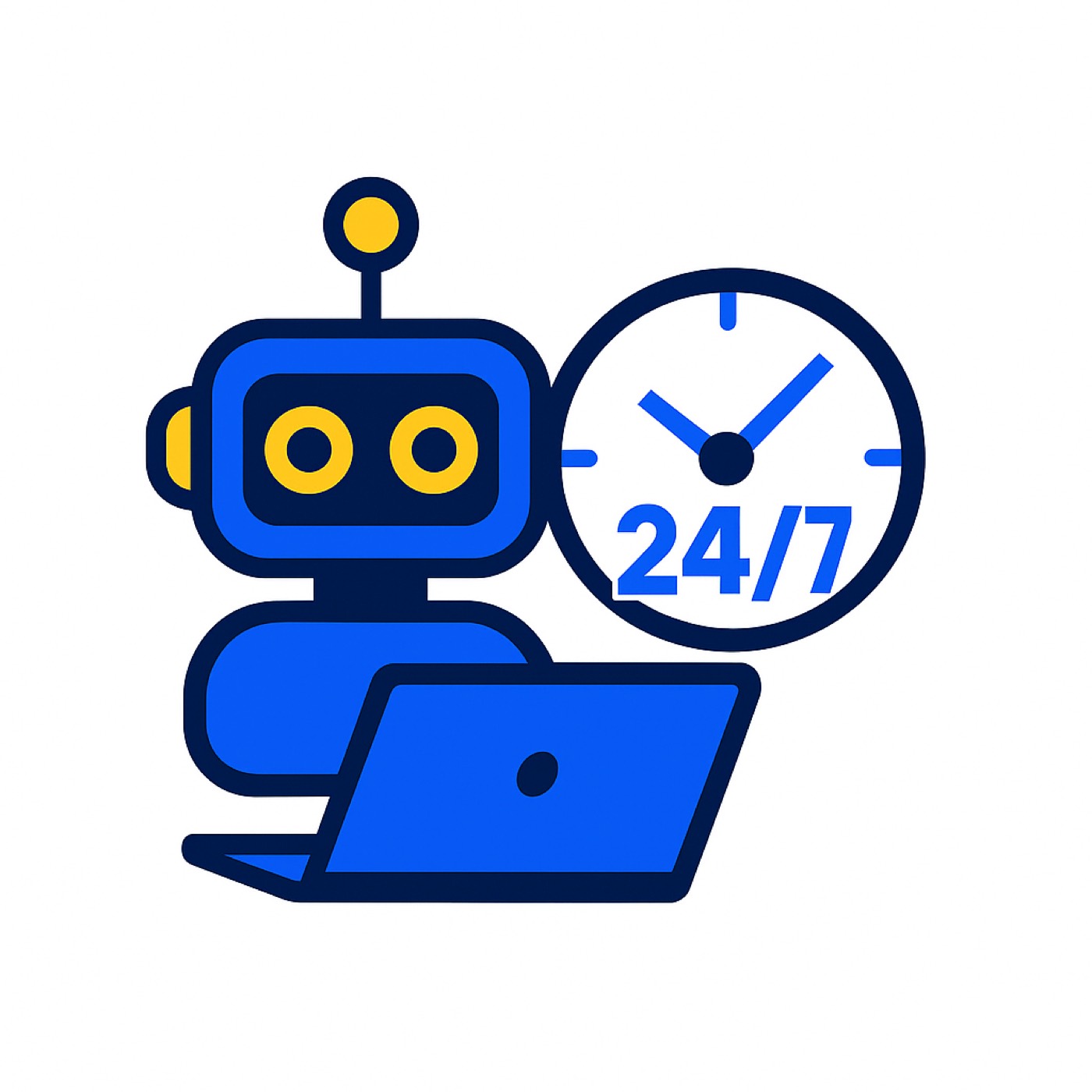 Illustration of an AI agent monitoring a website around the clock